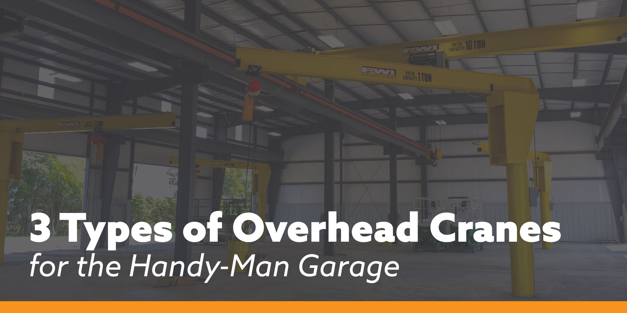 3 Types of Overhead Cranes for the Handy-Man Garage