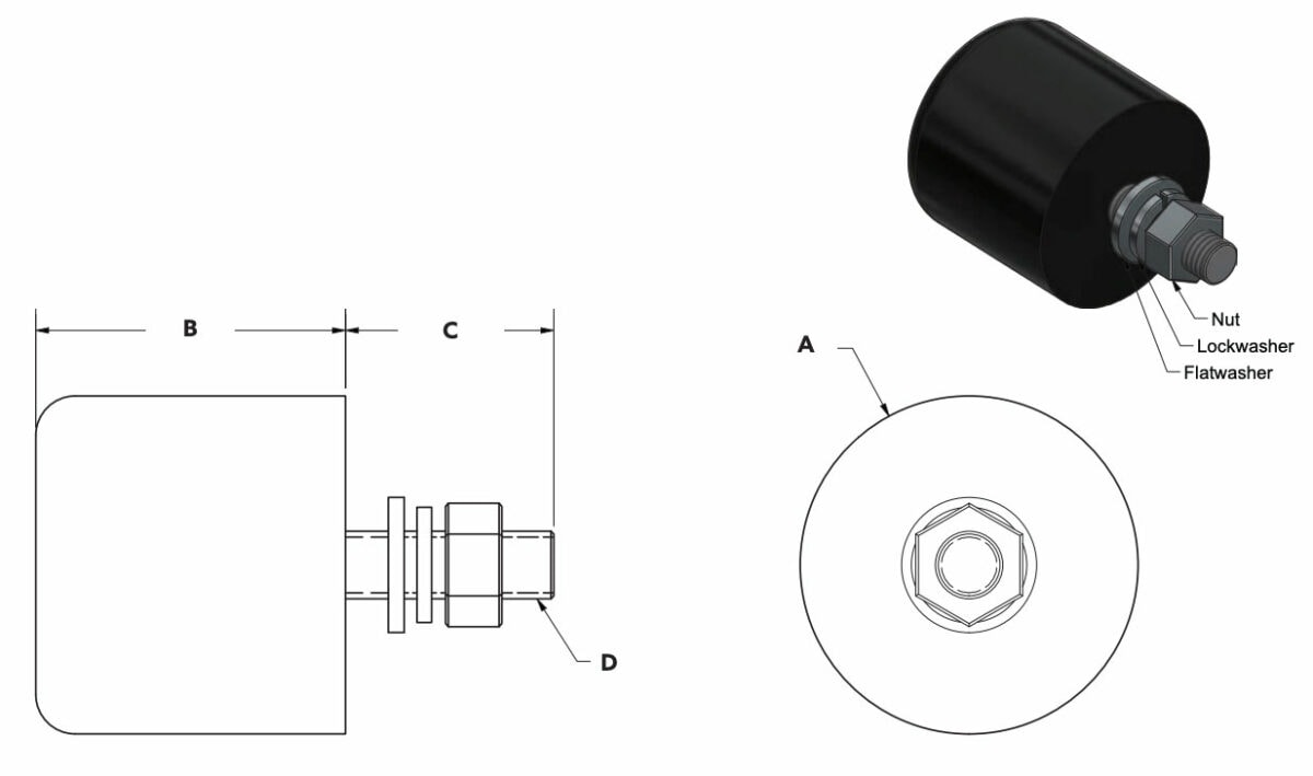 Crane Rubber Bumper Dimensions